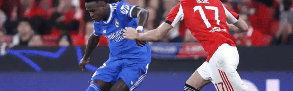 维尼修斯世界波绝杀！皇马残阵复仇本菲卡，穆帅染红埋雷