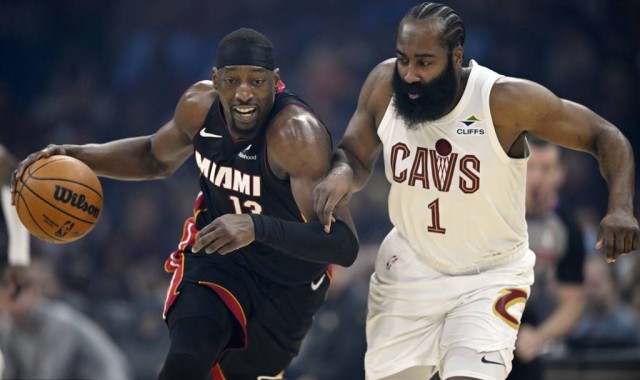 米切尔28+6+4哈登18+9+7均空砍 热火8人上双击败骑士